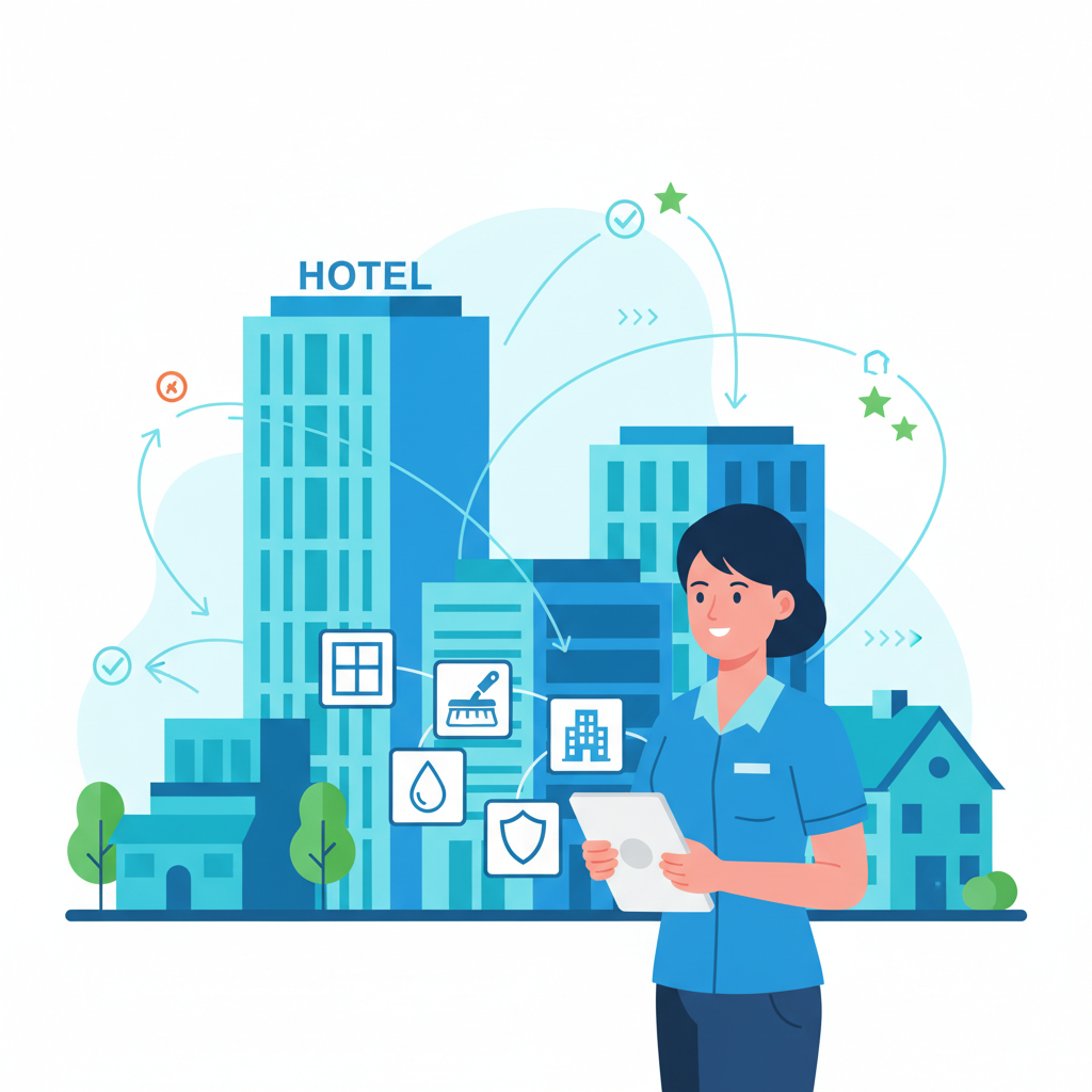 Illustration: Die Psychologie der Farbcodierung in Reinigungsplänen